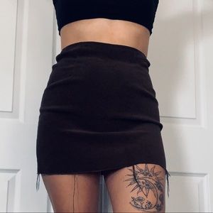 Vintage brown mini skirt